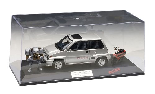 Honda City Turbo II Silver With Motocombo In Red with Bulldog and display case 1/18 by Autoart 73284 (japan import)
