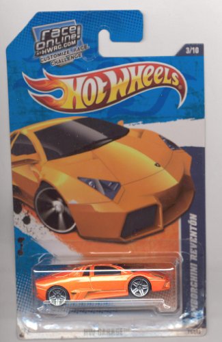 Hot Wheels 2011-71/240 HW Garage 3/10 Orange Lamborghini Reventon Race On Line Card 1:64 Scale by