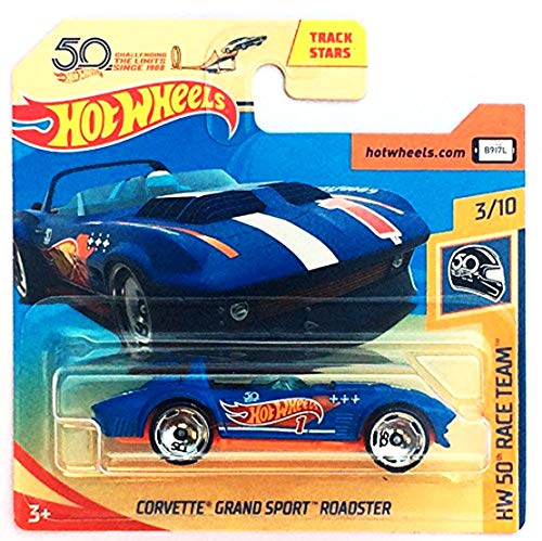 Hot Wheels Corvette Grand Sports Roaster – 1: 64 – Azul (HW de serie 3/10 HW 50 Race Team 2018)