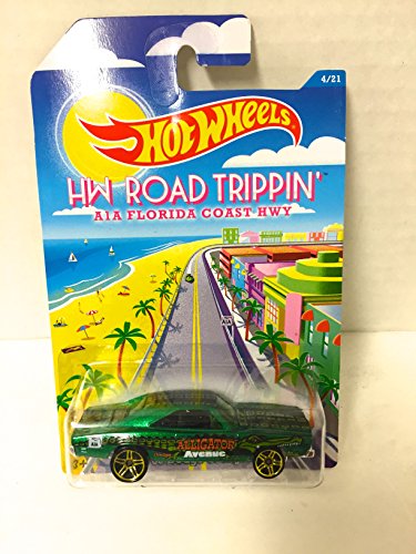 Hot Wheels HW Road Trippin' A1A Florida Coast HWY 69 Dodge Charger Alligator Avenue Die-Cast by Mattel