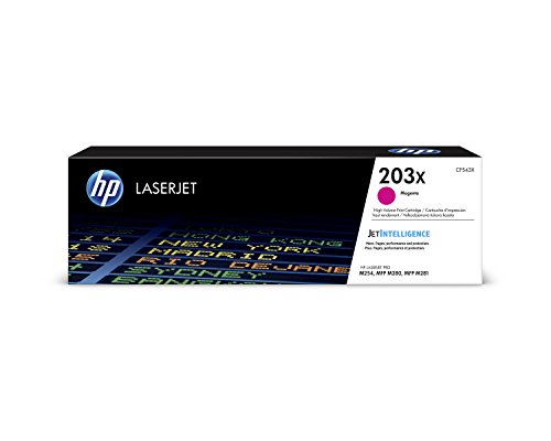 HP 203X CF543X Magenta, Cartucho Tóner de Alta Capacidad Original, de 2.500 páginas, para impresoras HP Color LaserJet Pro serie 254, 280 y 281