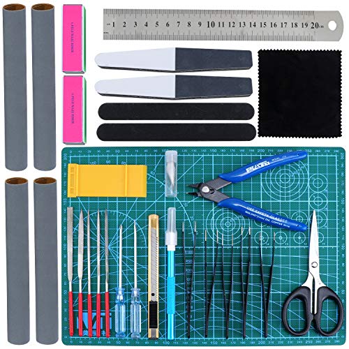 HSEAMALL 31 piezas Guandam Modelo Herramientas Kit, Hobby Building Tools Craft Set, Modeler Basic Tools, para Gundam coche Modelo Building Repariring Fixing Bandai Hobby HSEAMALL 31 piezas Guandam Modelo Herramientas Kit, Hobby Building Tools Craft Set, Modeler Basic Tools, para Gundam coche Modelo Building Repariring Fixing Bandai Hobby