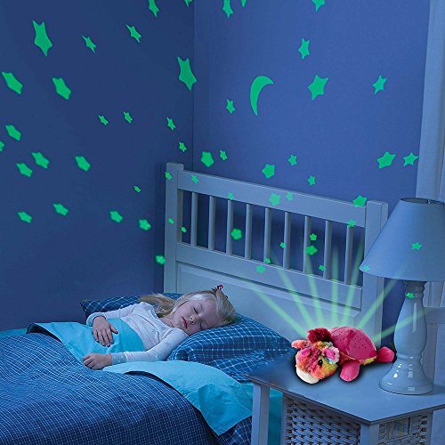 HSP Himoto 2 en 1 - Luz nocturna y cielo estrellado proyector para bebé infantil, 3 posibles luces LED de color (azul, rojo y verde), función de apagado automático y muchas otras funciones, nuevo