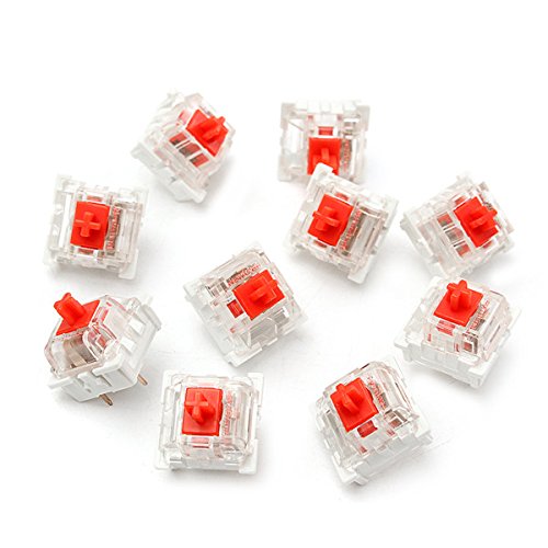ILS. - 10 Pieces RGB Series Red Mechanical Switch for Cherry MX Mechanical Keyboard Replacement