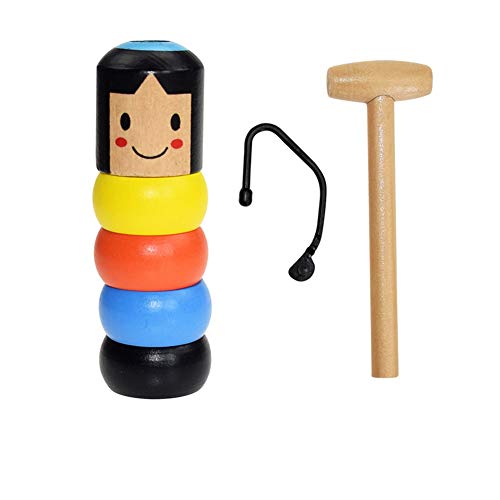 Immortal Daruma Little Wooden Man Magic Toy, 2019 Halloween Divertido Juguete Mágico de Madera Irrompible Tradicional Japonés para Tus Hijos (Estilo japones)