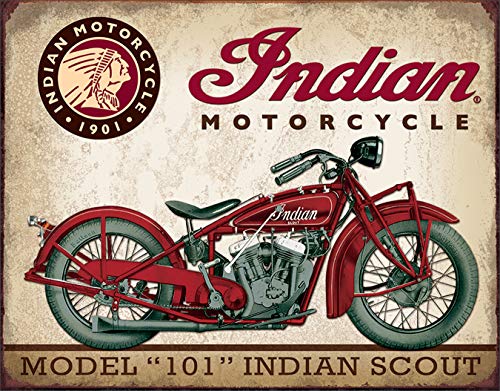 Indian Model 101 Indian Scout - Letrero de chapa
