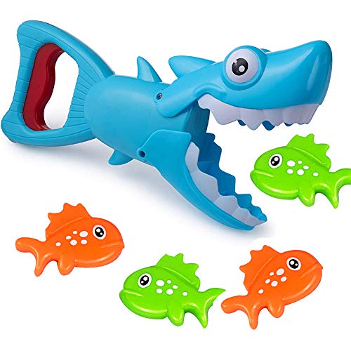 INTVN Shark Predator Bathtub Toy Set, Baby Bath Toys, Creative Bathing Puzzle Water Toy para niños de 1-4 años de Edad, Adecuado para Juegos acuáticos de Entretenimiento Familiar (5 Piezas)