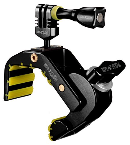 iSHOXS Shark, fijación universal Heavy Duty, soporte adecuado para GoPro, diseño abierto en forma de C y zona de sujeción de 28-65 mm, inserciones de silicona para un agarre seguro, diseño completamente de aluminio-negro iSHOXS Shark, fijación universal Heavy Duty, soporte adecuado para GoPro, diseño abierto en forma de C y zona de sujeción de 28-65 mm, inserciones de silicona para un agarre seguro, diseño completamente de aluminio-negro