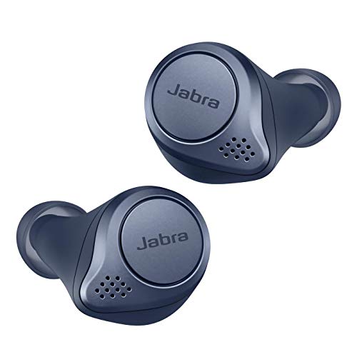 Jabra Elite Active 75t - Auriculares deportivos inalámbricos con Cancelación Activa de Ruido y batería de larga duración para llamadas y música – Azul Marino