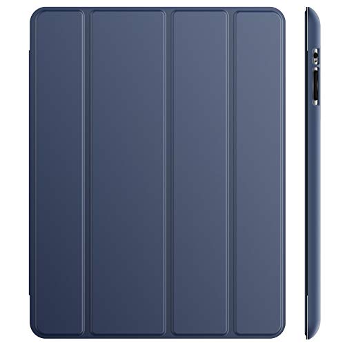 JETech Funda para iPad 4, iPad 3 y iPad 2, Carcasa con Soporte Función, Auto-Sueño/Estela, Azul Marino