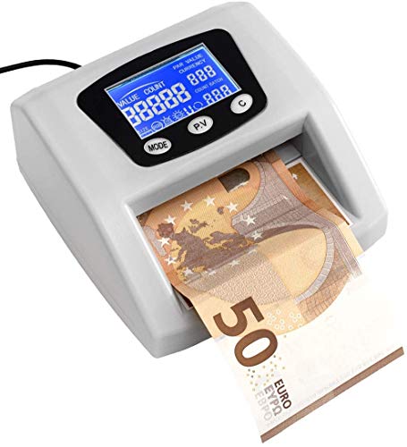 JeVx Maquina Detector y Contador de Billetes Falsos Automatico Introduce el Billete en Cualquier Posicion Comercial de Dinero 5 Sistemas de Deteccion Seguridad Euros JeVx Maquina Detector y Contador de Billetes Falsos Automatico Introduce el Billete en Cualquier Posicion Comercial de Dinero 5 Sistemas de Deteccion Seguridad Euros