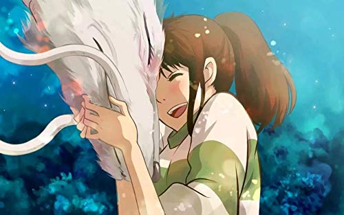 JHGJHK Hayao Miyazaki Anime Dibujos Animados Mi Vecino Totoro Manga Película Pintura al óleo Mural Habitación Familiar Pintura de decoración (Imagen 4)