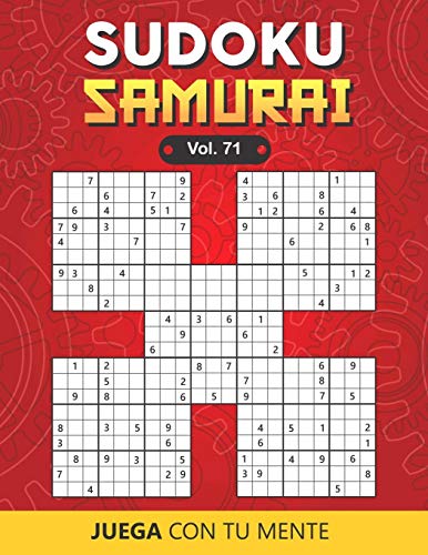 Juega con tu mente: SUDOKU SAMURAI Vol. 71: Colección de 100 diferentes Sudokus Samurai para Adultos | Fáciles y Avanzados | Ideales para Aumentar la ... por Página | Soluciones Incluidas al Final