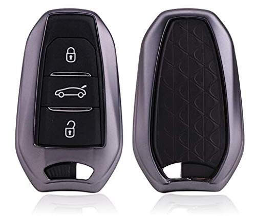 KAKTUS Citroen Peugeot DS Funda de protección para Llave de Coche Smart Key de Citroen Peugeot DS (Sólo versión sin Llave/versión Keyless Go)