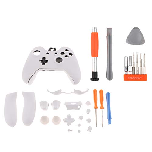 kesoto para Microsoft Xbox One Kit de Accesorios de Controlador Carcasa Empuñadura de Mano Amortiguador Delantero Botón de Disparo Del Parachoques Dere