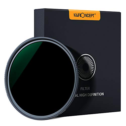 K&F Concept 62mm Filtro ND1000 10 Pasos, Filtro de Lente Densidad Neutra Gris ND de Vidrio Óptico HD con Multicapa Nano-Revestimiento para Cámara Lente