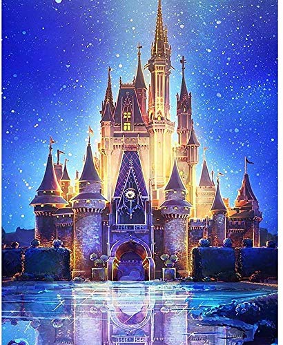 Kit de Pintura de Diamantes 5D completo Castillo de hadas rosa diy 5d diamond painting bordado de cristales manualidades decoración de pared del hogar 30x40 cm Kit de Pintura de Diamantes 5D completo Castillo de hadas rosa diy 5d diamond painting bordado de cristales manualidades decoración de pared del hogar 30x40 cm