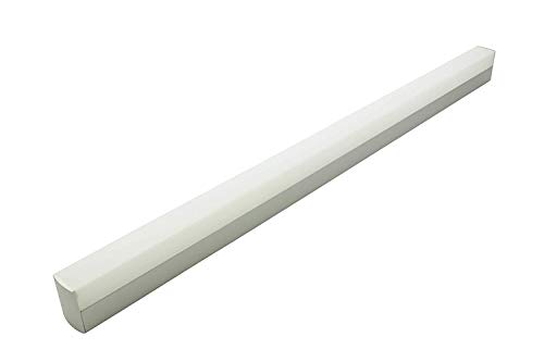 Lampenlux Aaron - Lámpara led de pared para baño (20 W, 90 cm, incluye bombilla de bajo consumo, acero), color gris
