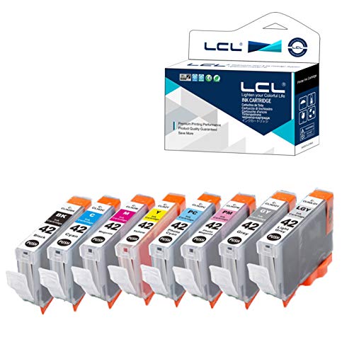 LCL Cartucho de Tinta Compatible 6402B009 CLI42 CLI-42 Reemplazo para Canon PIXMA Pro-100 Pro-100S (8-Pack BK C M Y PC PM GY LGY) LCL Cartucho de Tinta Compatible 6402B009 CLI42 CLI-42 Reemplazo para Canon PIXMA Pro-100 Pro-100S (8-Pack BK C M Y PC PM GY LGY)