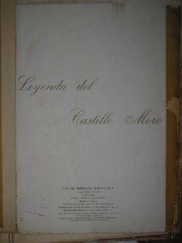 LEYENDA DEL CASTILLO DEL MORO;EDUARDO L.CHAVARRI.PARA PIANO LEYENDA DEL CASTILLO DEL MORO;EDUARDO L.CHAVARRI.PARA PIANO