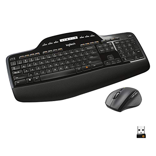 Logitech MK710 Combo Teclado y Ratón Inalámbrico para Windows, Conexión Inalámbrica 2,4 GHz, Ratón Inalámbrico, Teclas Multimedias, Batería de 3 Años, PC/Mac, QWERTY Español, color Negro