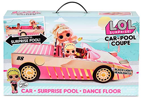 LOL Surprise Coupe Automóvil,Piscina con Muñeca Exclusiva, Piscina Sorpresa, Pista de Baile y Más