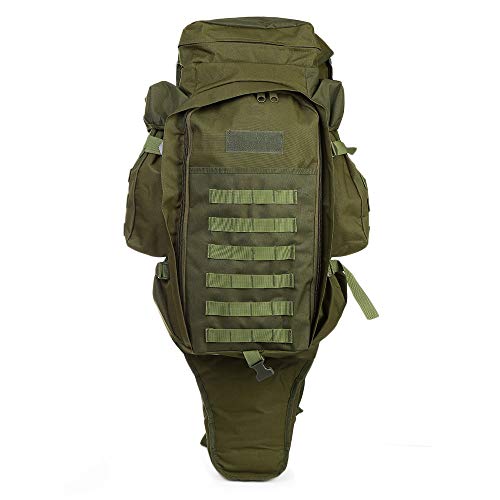 LOLPI - Mochila militar para exteriores, 60 L, para caza, tiro, camping, senderismo, viajes, color verde, tamaño 40.00 x 35.00 x 10.00 cm / 15.75 x 13.78 x 3.94 in, volumen 60.0liters