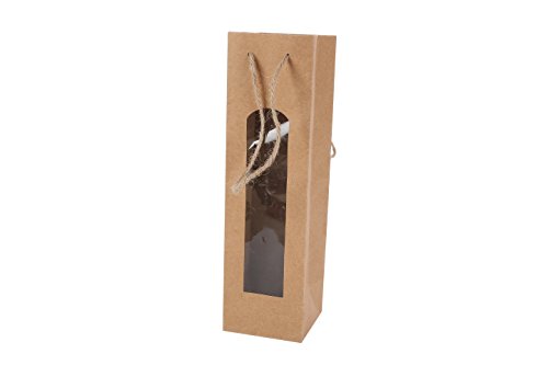 Lote de 12 Bolsas para Botella Vino Kraft con Ventana - Bolsas para Vino Baratas, Originales, Bonitas de Papel, Cartón, Marrones, Kraft Lote de 12 Bolsas para Botella Vino Kraft con Ventana - Bolsas para Vino Baratas, Originales, Bonitas de Papel, Cartón, Marrones, Kraft