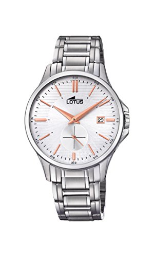 Lotus Watches Reloj Análogo clásico para Hombre de Cuarzo con Correa en Acero Inoxidable 18423/2