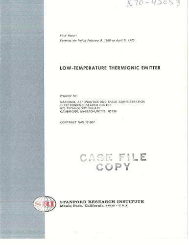 Low-temperature thermionic emitter Final report, 9 Feb. 1969 - 9 Apr. 1970 (English Edition)