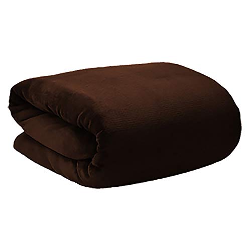 Manta Polar para sofá, Super Soft. Modelo Tíbet 190 X 130 cm. de Colores - Hogar y más - Marrón Oscuro