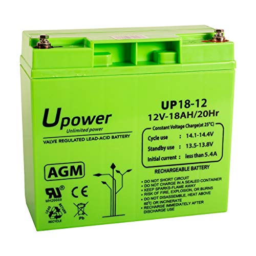 Master U-Power UP - Batería Plomo AGM 18Ah 12V Master U-Power UP - Batería Plomo AGM 18Ah 12V