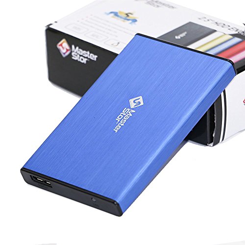 MasterStor 2 años de garantía-USB 3.0 Super-rápido portátil Disco Duro Disco Duro Externo SATA de 2,5 Pulgadas Disco Duro Externa Unidad de Disco Duro portátil (160 GB, Blue)