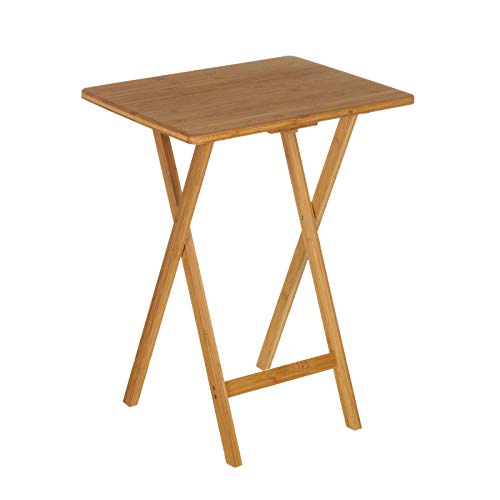 Mesita Plegable nórdica marrón de bambú para Cocina Basic - LOLAhome Mesita Plegable nórdica marrón de bambú para Cocina Basic - LOLAhome