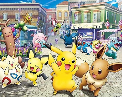 Mini Rompecabezas En Miniatura De 1000 Piezas Famille PokéMon CartóN Resistente Para Adultos Y NiñOs Juego De Inteligencia Aprendizaje EducacióN DescompresióN 38 * 26 cm