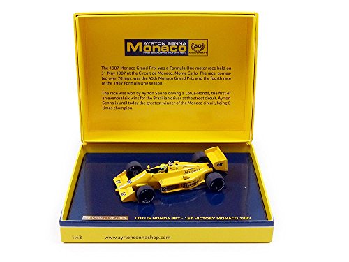 Minichamps – Lotus Honda 99T Winner Monaco 1987, 403870012, Amarillo, en Miniatura (Escala 1/43