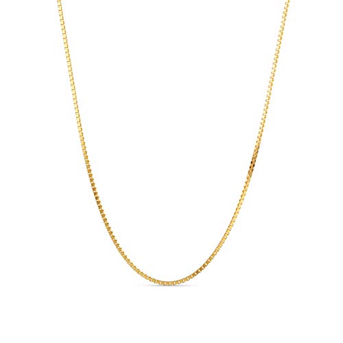 Miore Cadena veneciana para mujer, oro amarillo de 9 quilates, oro 375, longitud 45 cm Miore Cadena veneciana para mujer, oro amarillo de 9 quilates, oro 375, longitud 45 cm