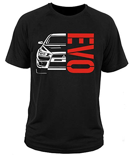 Mitsubishi Lancer Evolution EVO Rally T-Shirt Printed Graphic tee Shirt For Mens Black XL