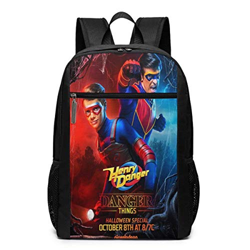 Mochila de Viaje de Mochila Escolar, Danger TV Show of Henry Backpacks Travel School Large Bags Shoulder Laptop Bag For Men Women Kids