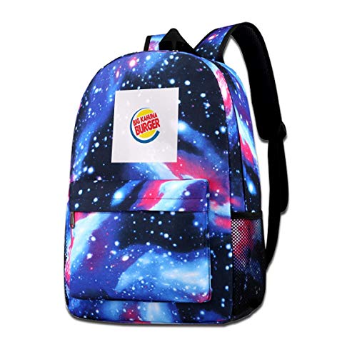 Mochila para niños y niñas con estampado de galaxia para hamburguesas de Kahuna Big Kahuna Burger King, color azul real