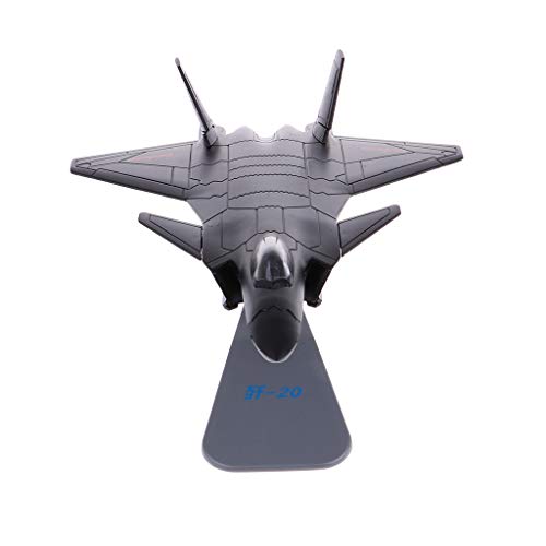Modelo Avión de Combate Aeroplano Ornamento Decorativo (Escala 1:100) - J-20 Fighter Negro (21x14x13cm) Modelo Avión de Combate Aeroplano Ornamento Decorativo (Escala 1:100) - J-20 Fighter Negro (21x14x13cm)