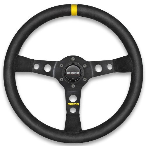 Momo MOM11111811311 7 Piel Vuelta Volante, Negro Momo MOM11111811311 7 Piel Vuelta Volante, Negro