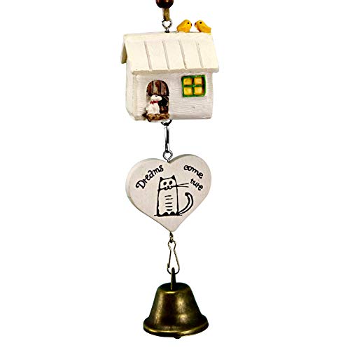 Mothcattl - Carillones de viento de resina para el hogar, diseño de dibujos animados, ya sea dentro o fuera de la casa, es un muy buen adorno #