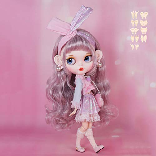 Muñeca HYZM, 1/6 BJD 19 articulaciones articuladas muñeca + maquillaje + ropa completa + 4 colores ojos + 9 pares de manos, rosa Muñeca HYZM, 1/6 BJD 19 articulaciones articuladas muñeca + maquillaje + ropa completa + 4 colores ojos + 9 pares de manos, rosa