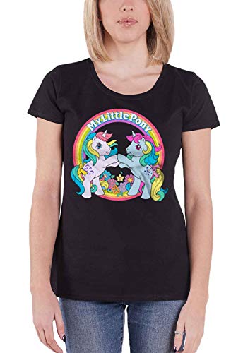 My Little Pony de Las Mujeres Mejores Amigos Negro Camiseta: XX Grande