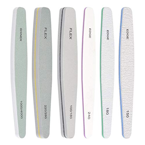 N\A - Juego de limas de uñas profesionales (6 unidades, 100/180, 150, 180, 240, 220/280, 1000/4000, granulado para manicura y pedicura N\A - Juego de limas de uñas profesionales (6 unidades, 100/180, 150, 180, 240, 220/280, 1000/4000, granulado para manicura y pedicura