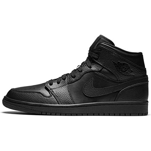 Nike Air Jordan 1 Mid, Zapatillas de bsquetbol Hombre, Black, 52.5 EU