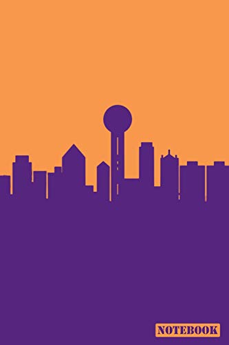 Notebook: Dallas Texas Cityscape Diary Journal (Purple & Orange)