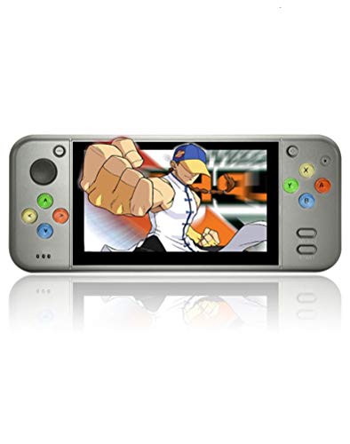 Nueva Pantalla LCD CZT 5.1 Consola de Juegos portátil de Colores fríos múltiples simuladores 5000 Juegos Integrados admiten Salida HDMI/Video/música batería de Litio Recargable (Gris)