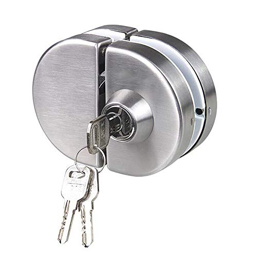 NUZAMAS Cerradura de puerta de vidrio doble Acero inoxidable 304, cerrojos de puerta abiertos sin marco de ambos lados para vidrio de 10-12 mm de espesor, hardware de oficina en casa NUZAMAS Cerradura de puerta de vidrio doble Acero inoxidable 304, cerrojos de puerta abiertos sin marco de ambos lados para vidrio de 10-12 mm de espesor, hardware de oficina en casa